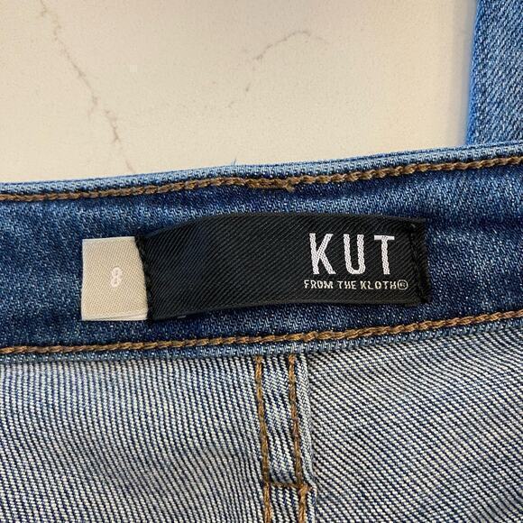 Kut from the Kloth Distressed Slim Fit Cropped Jeans Size 8 - Picture 6 of 11